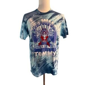USA Made HANES VTG '89 THE WHO Tommy 25th Anniv Tie-Dye T-Shirt 100% Cotton XL L